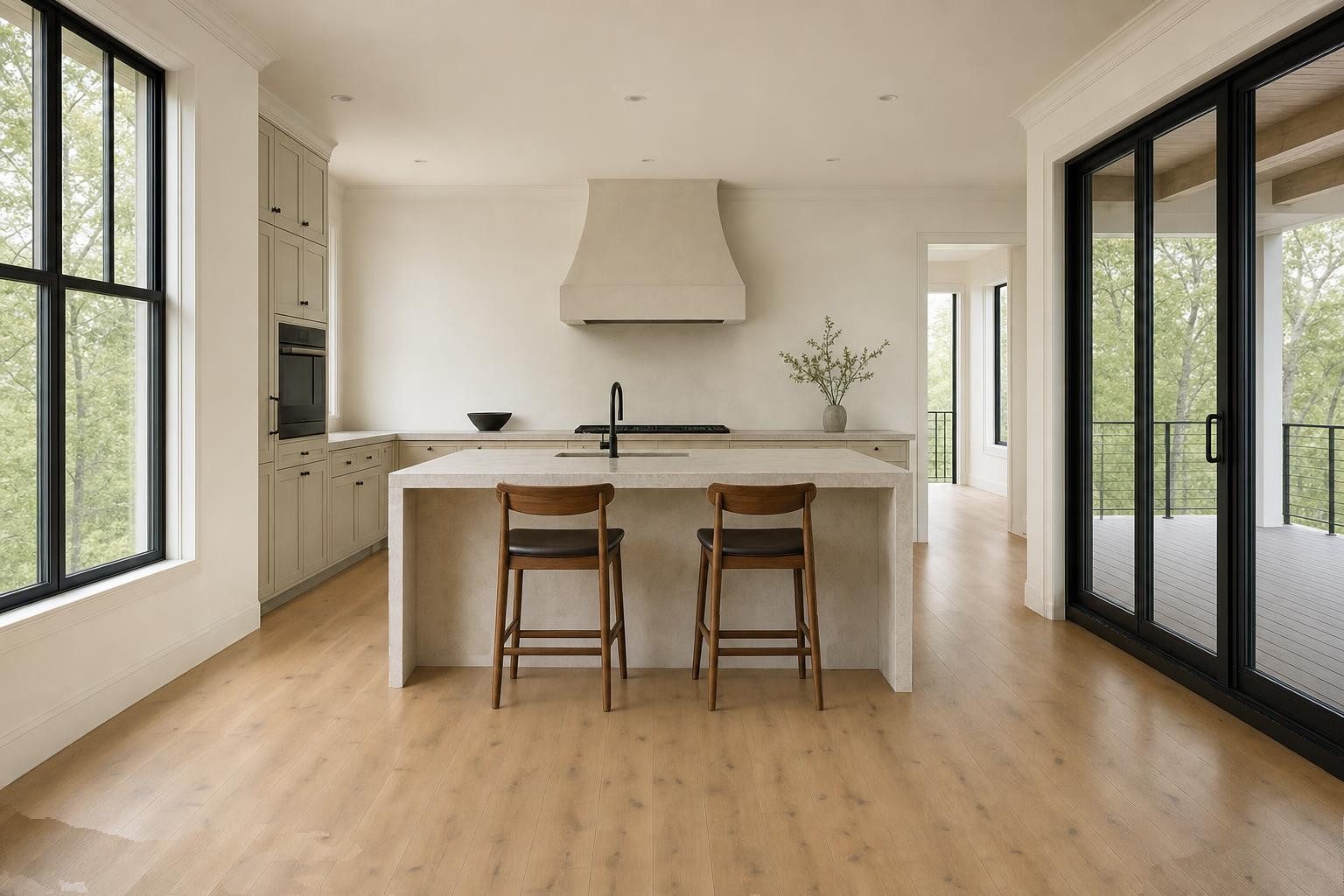 The kitchen rendered photoreal with Linseed
