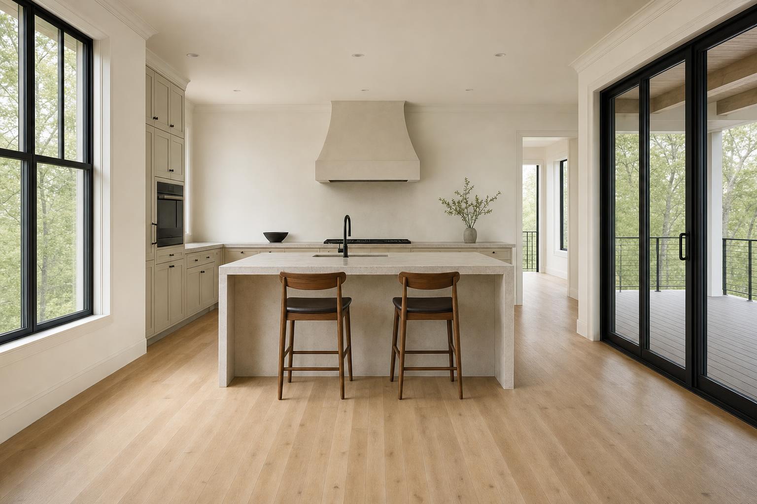 The kitchen of a farmhouse of ours, as generated